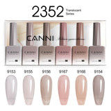 CANNI Nail Gel Polish Set HEMA TPO FREE Jelly Nude Color Rubber Base UV Construction Gel Semi Permanent Soak off UV LED Gel Nail