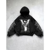 Dark Angel Gothic Print Pullover Hoodie
