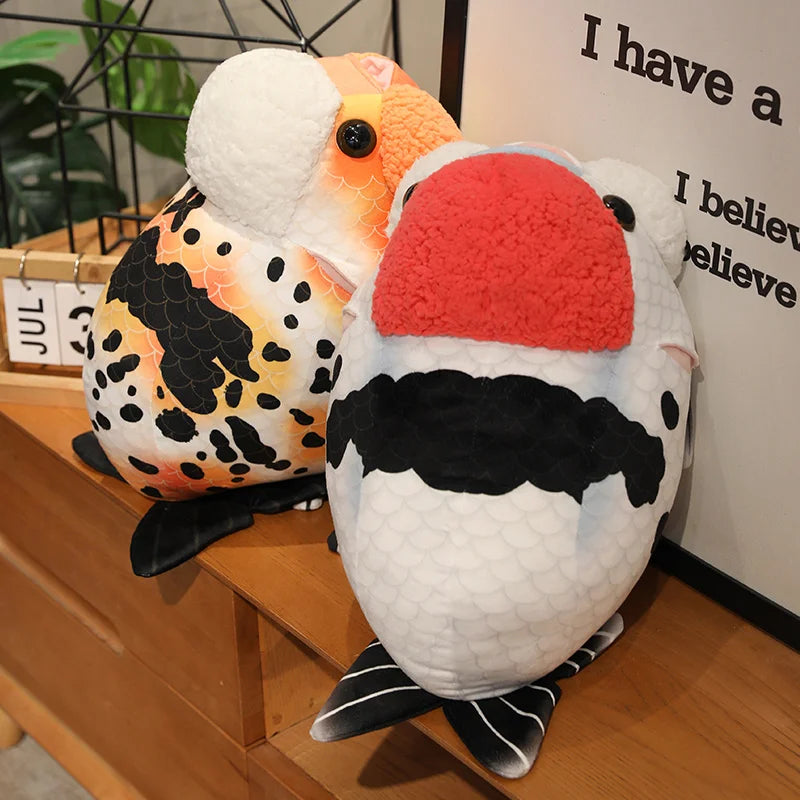 50cm Lifelike Fish Plush Stuffed Toy Goldfish Big Head Soft Pillow for Zoo Park Souvenir Lovely Lan Shou Animal Plushie