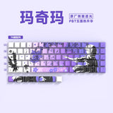Anime 74-Key Original Height Side-Engraved Transparent PBT Keycaps Compatible With 61/68 Keyboards Computer Office Accessories