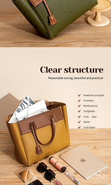 C-H Tote Bag Green New High Quality Handbag Soft Leather Woman Bags Girls Street