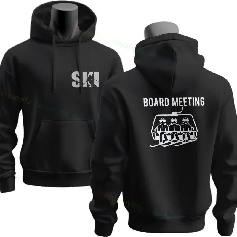 Men's Ski & Snowboard Graphic Hoodie for Fall and Winter
