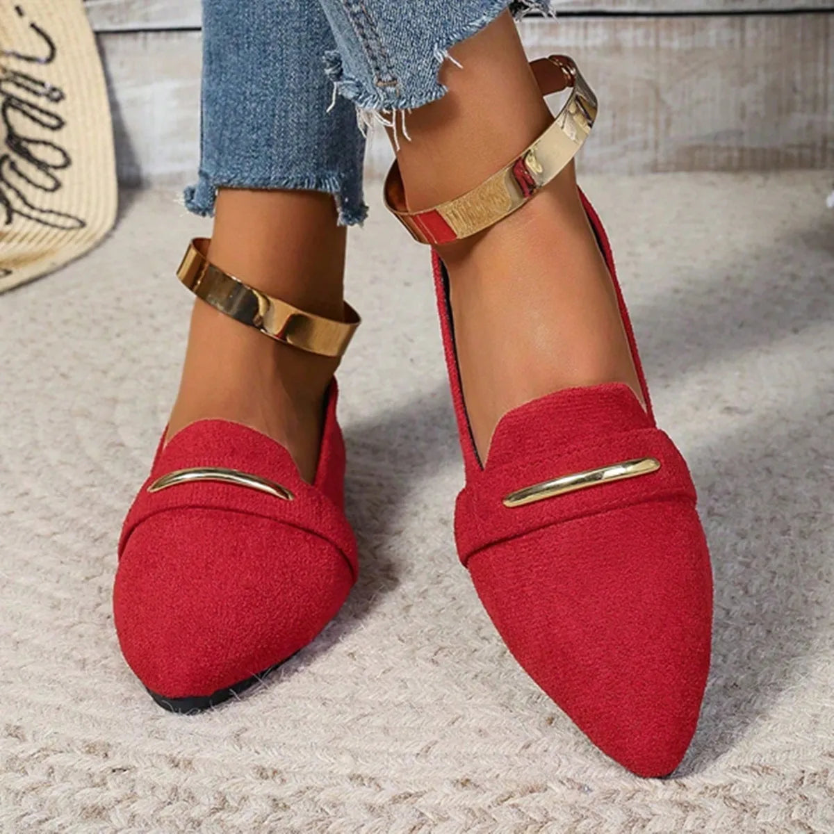 2026 Summer Loafers Flats Pointed Toe Casual Women Shoes New Comfortable Walking Mujer Zapatos:Wear-resisting