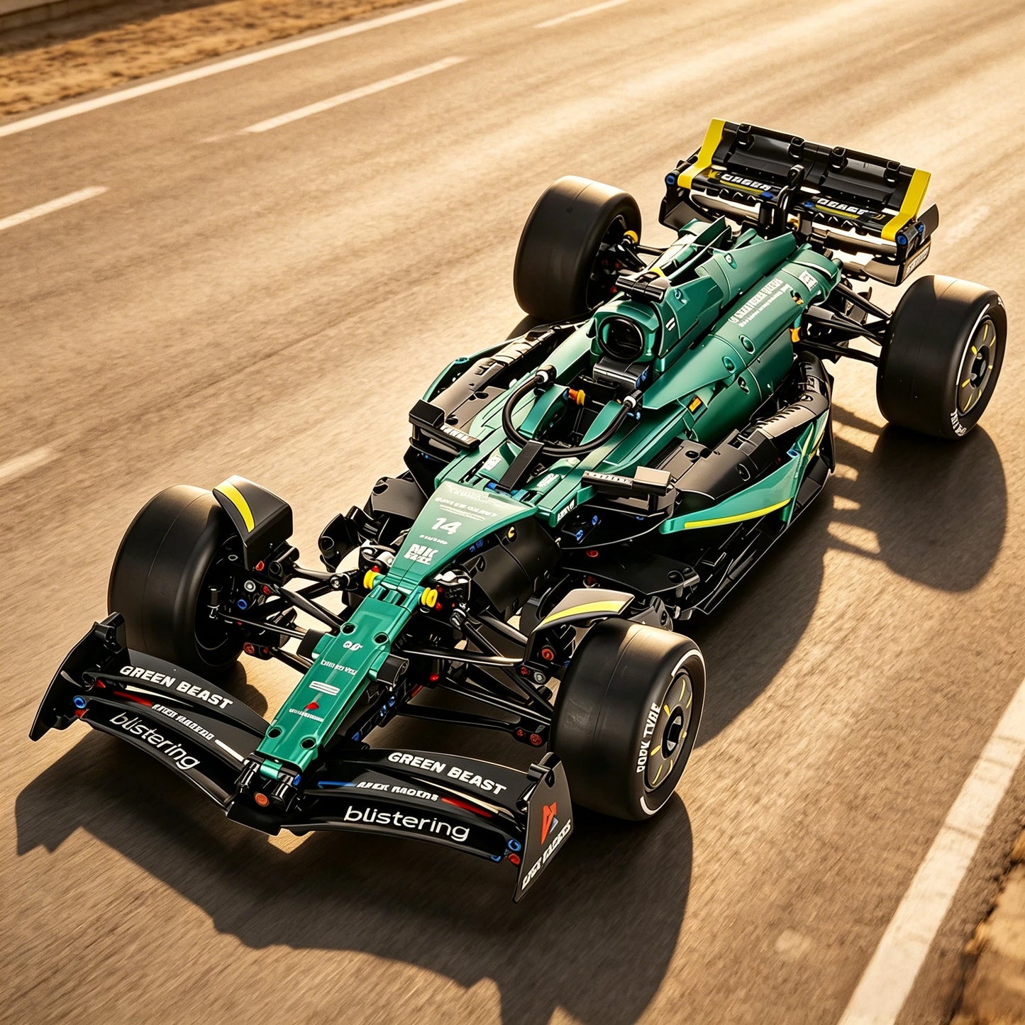 Designer Technical Car Blocks Green Speed Vechiel Sport Racing Hypercar Creative Model Building Bricks Toys DIY Gifts