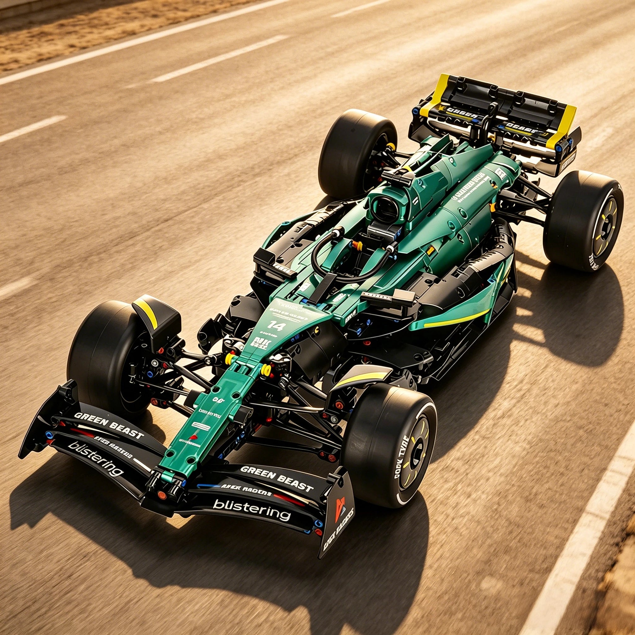 Designer Technical Car Blocks Green Speed Vechiel Sport Racing Hypercar Creative Model Building Bricks Toys DIY Gifts
