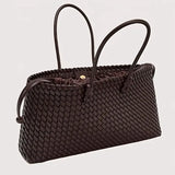 Light Luxury Woven Tote: Large Capacity Women’s Work & Travel Bag