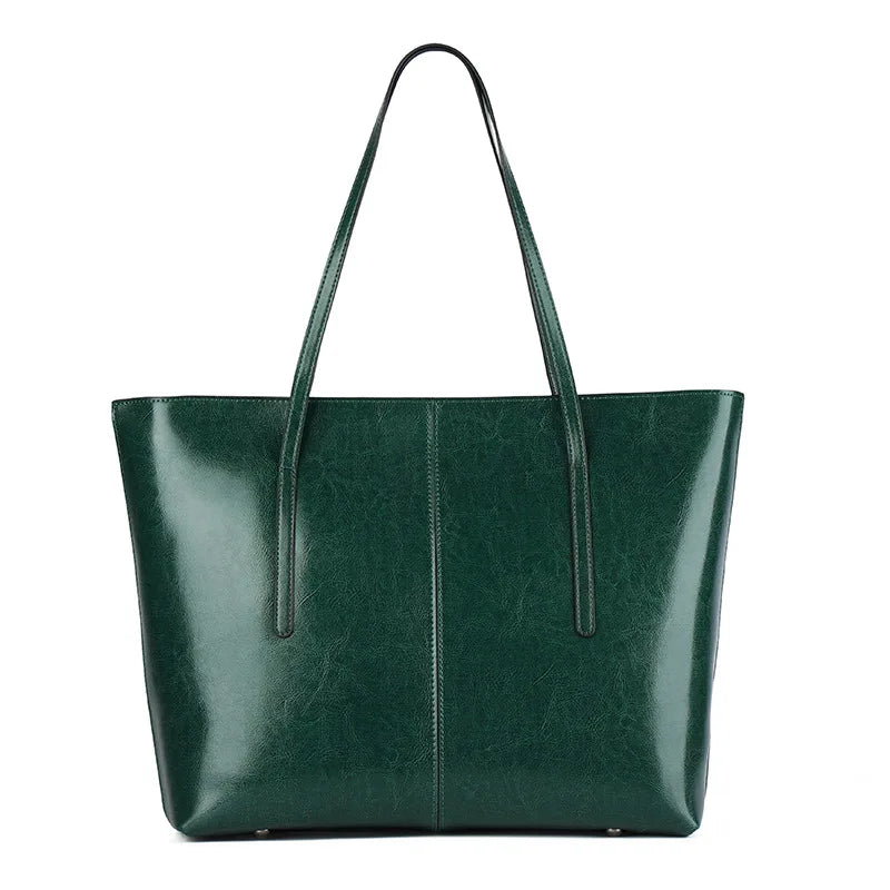 Burminsa Vintage Genuine Leather Tote Bag for Women