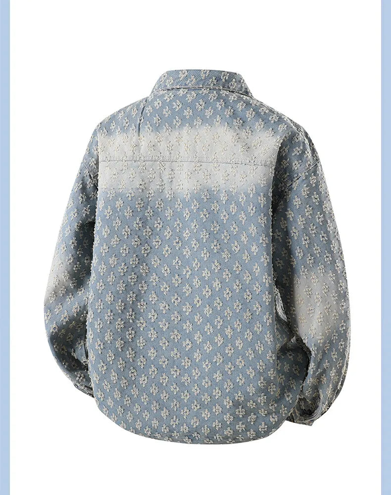 Autumn New Men's Denim Jacket Korean Stylish Luxury Clothing Handsome Casual American Streetwear Couple's Outerwear Denim Coats