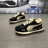 Men's Thick-Sole Leather Board Shoes — Breathable, Height-Boosting, Non-Slip