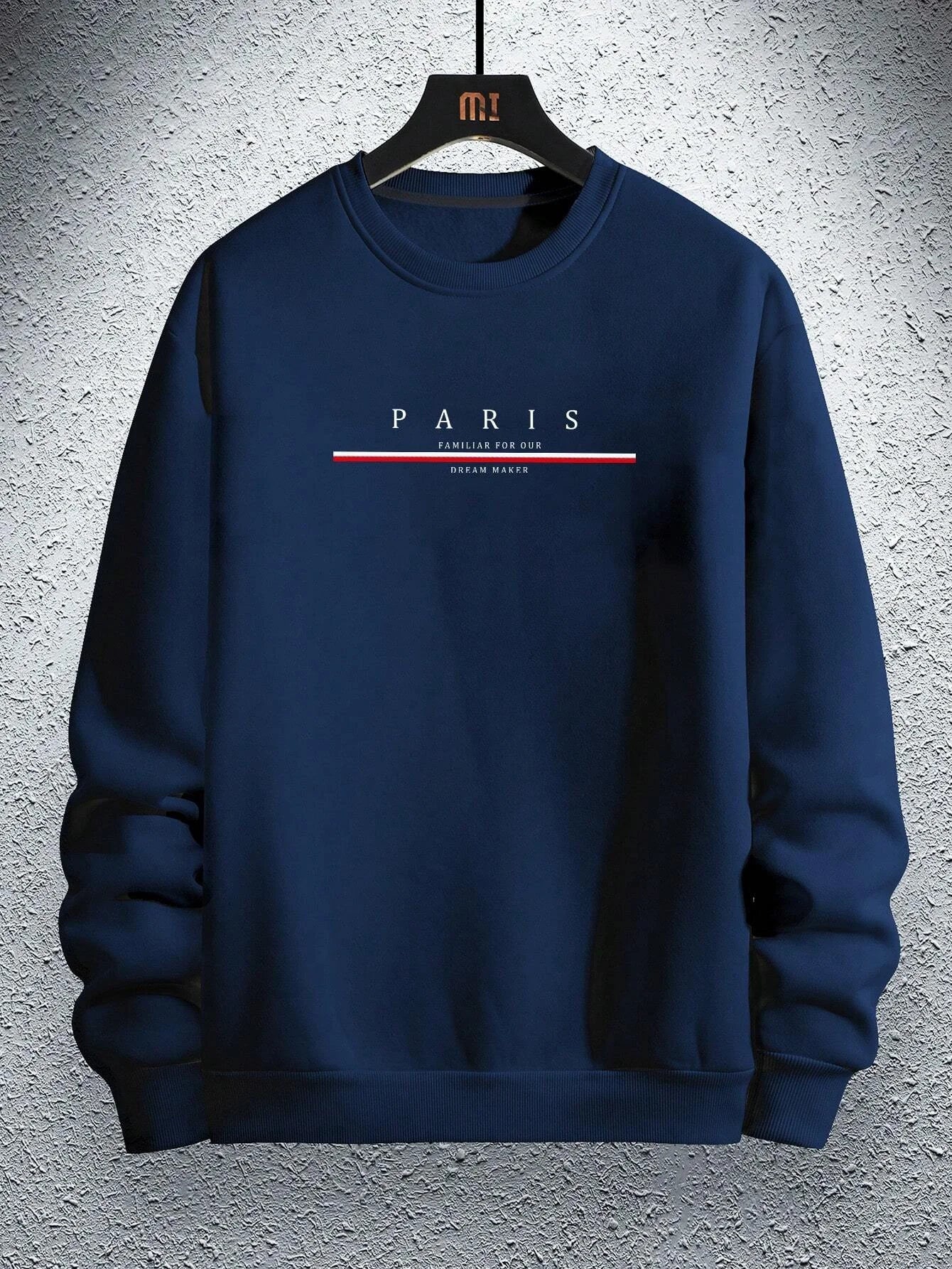 Paris Print Relaxed Fit Pullover – Premium Cotton Casual O-Neck Hoodie