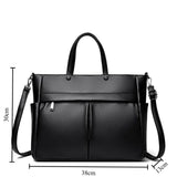 14'' Laptop Business Commuting Handbag Top Quality Materials Ladies Handbag Female Shoulder Bag Put in A4 Magazine and Notebook