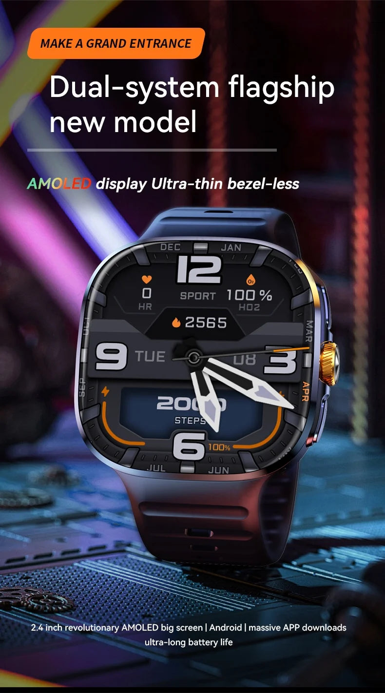 M99 Smartwatch 4G Android – 2.4" AMOLED, GPS, NFC, Camera