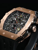 TSAR BOMBA New TB8204 Watch for Men Japan Quartz Chronograph 50M Waterproof Wristwatch Fashion Sport Clock Male Luxury Mens Gift