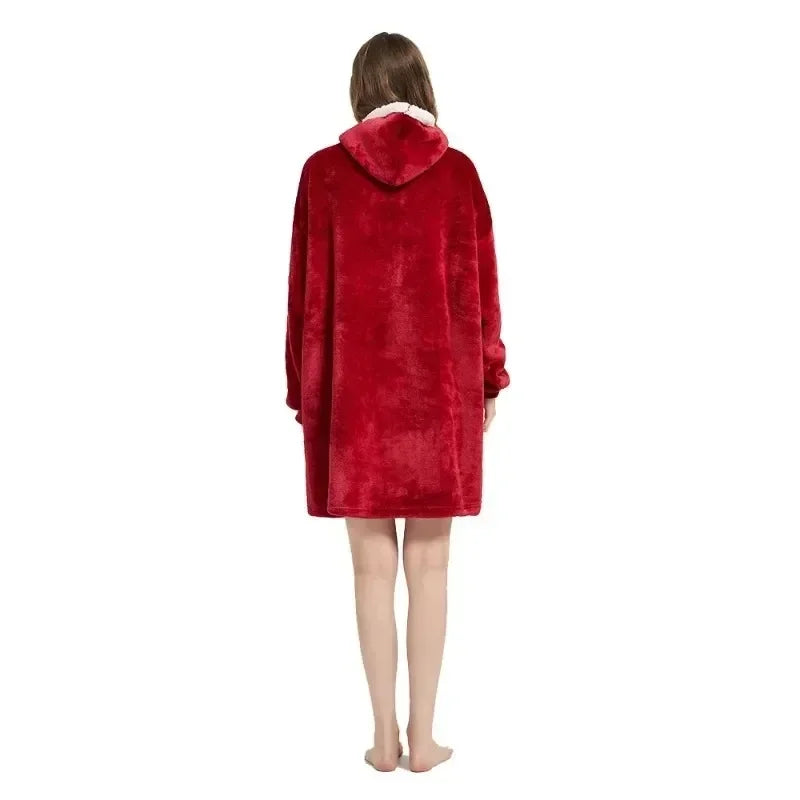 Oversized Fleece Hoodie Blanket