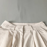 Mueyaruho Women 2026 Summer Office Pant Set Suits Solid Beige Outfits 2 Two Piece Wide Leg Matching Set For Women