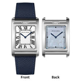 2026 Specht & Söhne New Fashion Square Quartz Watch Double Face Men's Watches Stainless Steel Sapphire CrystaReloj Hombre 24.5MM