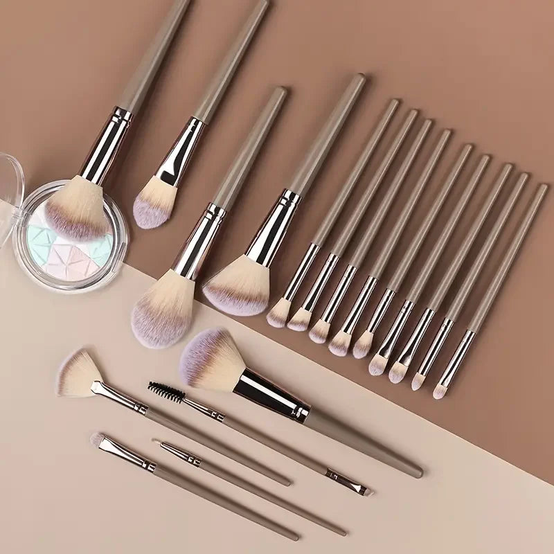 Professional 3-20pc USA-Made Makeup Brush Set - Goat & Synthetic Hair