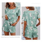 Cartoon Print Women’s Pajama Set