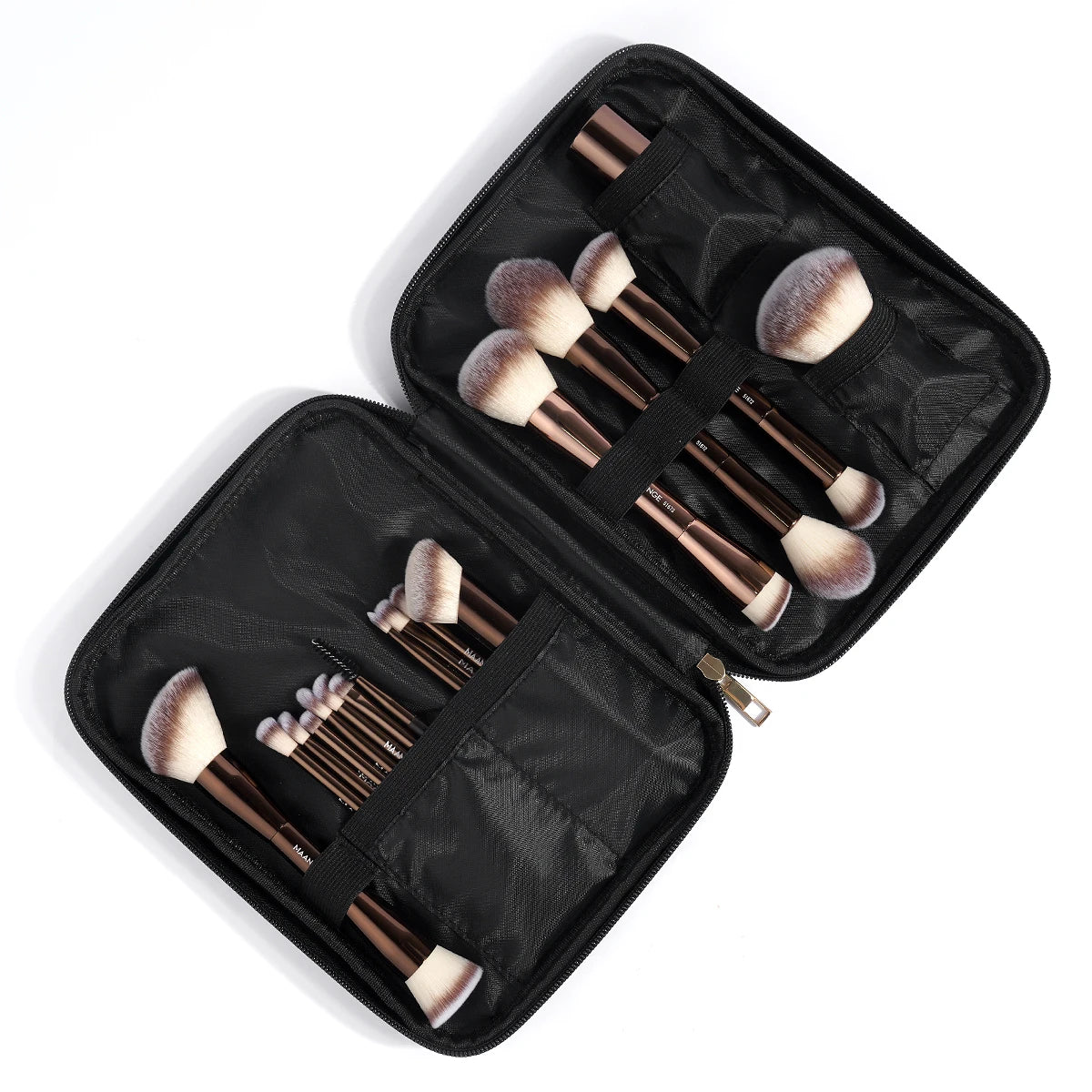 MAANGE Pro Makeup Brush Kit 20pcs Brushes with Storage Bag Dual End Foundation Powder Blush Eyeshadow Brush Beauty Blending Kit