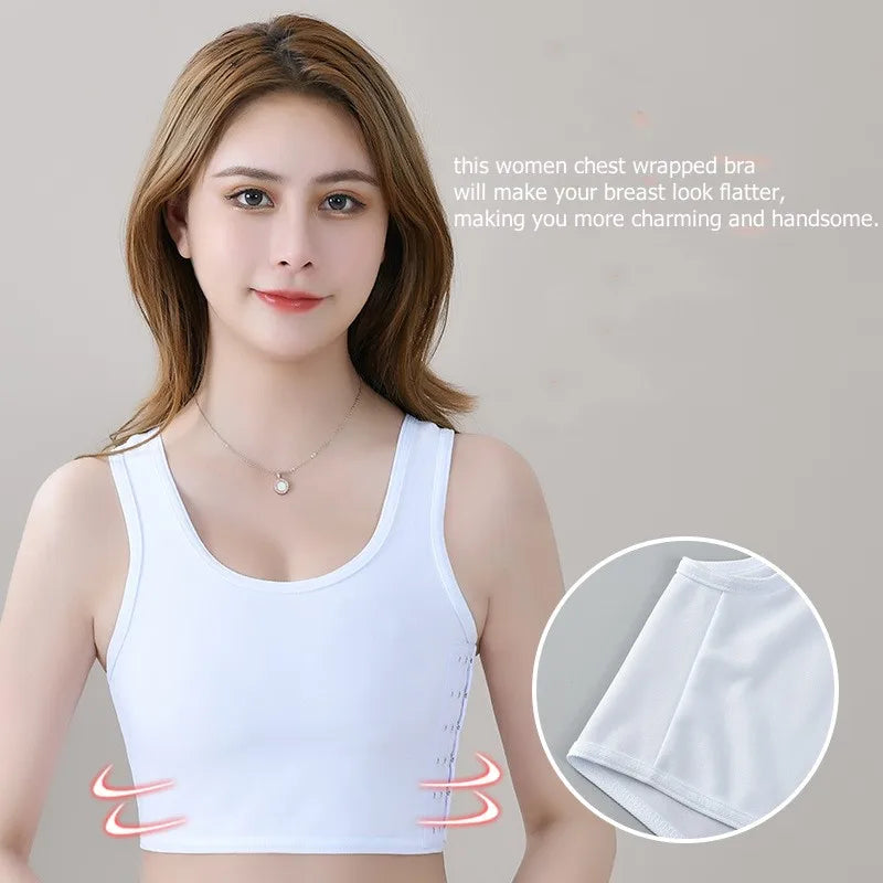 USA-Made Breathable Side-Buckle Mesh Chest Binder – Lightweight Summer Tank Top