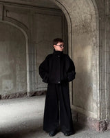 Urban Stand-Collar Woolen Coat