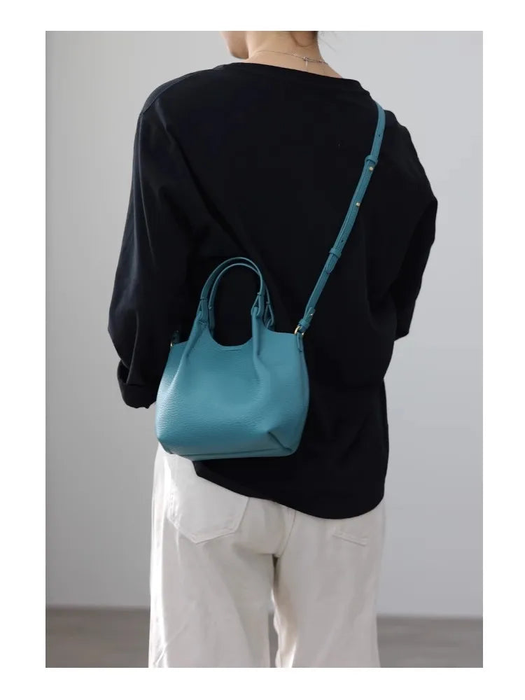 Women Real Leather Crossbody Bags Luxury Small Size Cute Handbag Soft Shoulder Bag 2024 New Arrival Designer Style