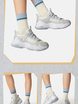 Li-Ning Women's MIA Lifestyle Shoes Wearable Reflective Retro Thick Heel Sports Shoes LiNing Classic Casual Sneakers AGCV276