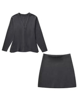 Elegant 2-Piece Knit Skirt Set