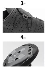 WILDTO Carbon Fiber Sole Cycling Shoes Hardness10 Wear Resistant Road Riding Sneakers Mens Thermoplastic Adjustable Bicyle Shoes
