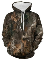 3D Leaf Camo Oversized Pullover Hoodie