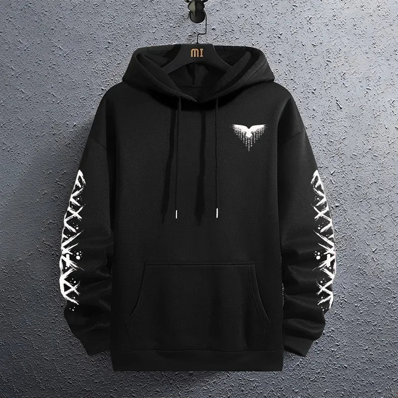 Men's Printed Pullover Hoodie