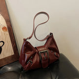Y2K Retro Pleated Hobo Shoulder Bag for Women Hot Selling Maillard Style Underarm Bag Clutch Handbags for Travel Work Shopping