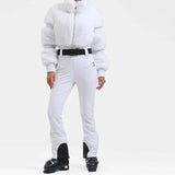 Women’s Faux Fur Trim Ski Jumpsuit