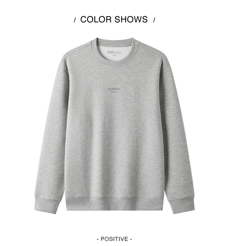 Semir Unisex Sweatshirt Regular Shoulder Crew Neck Soft Cotton Feel Pullover Everyday Casual Style Autumn Top 2026