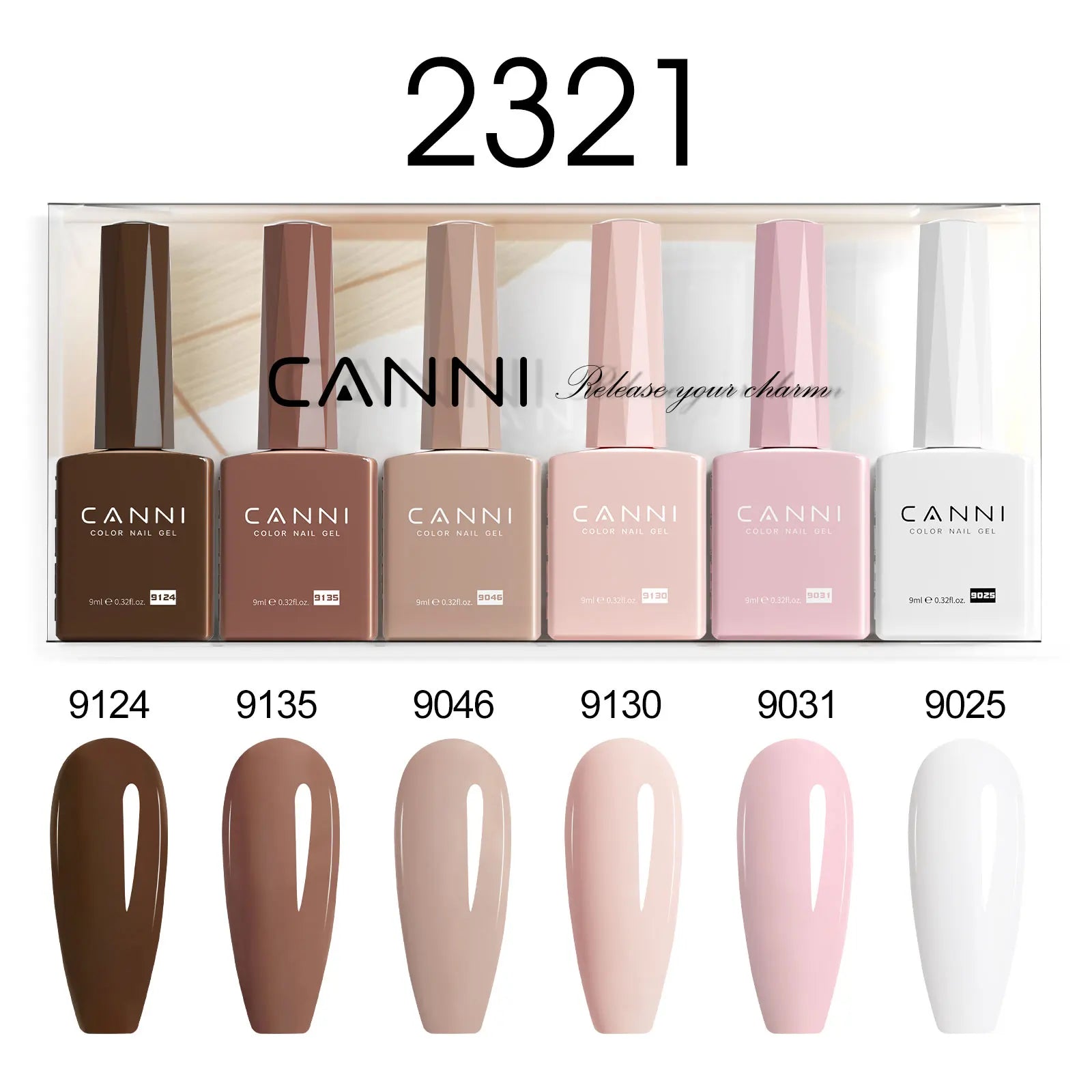 CANNI HEMA-Free Gel Polish Kit | Jelly, Nude & Rubber Base