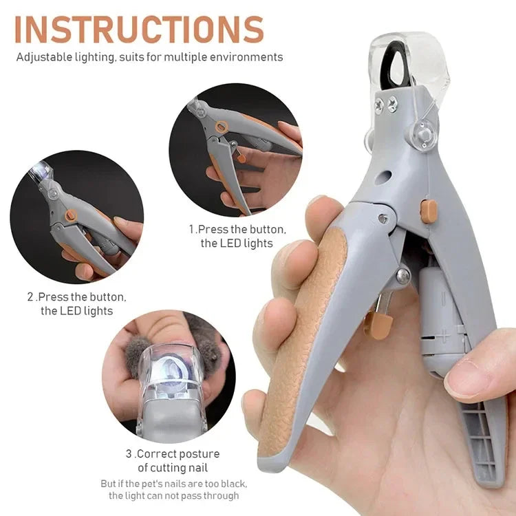 LED Pet Nail Clipper – Precision Trimmer for Cats & Dogs