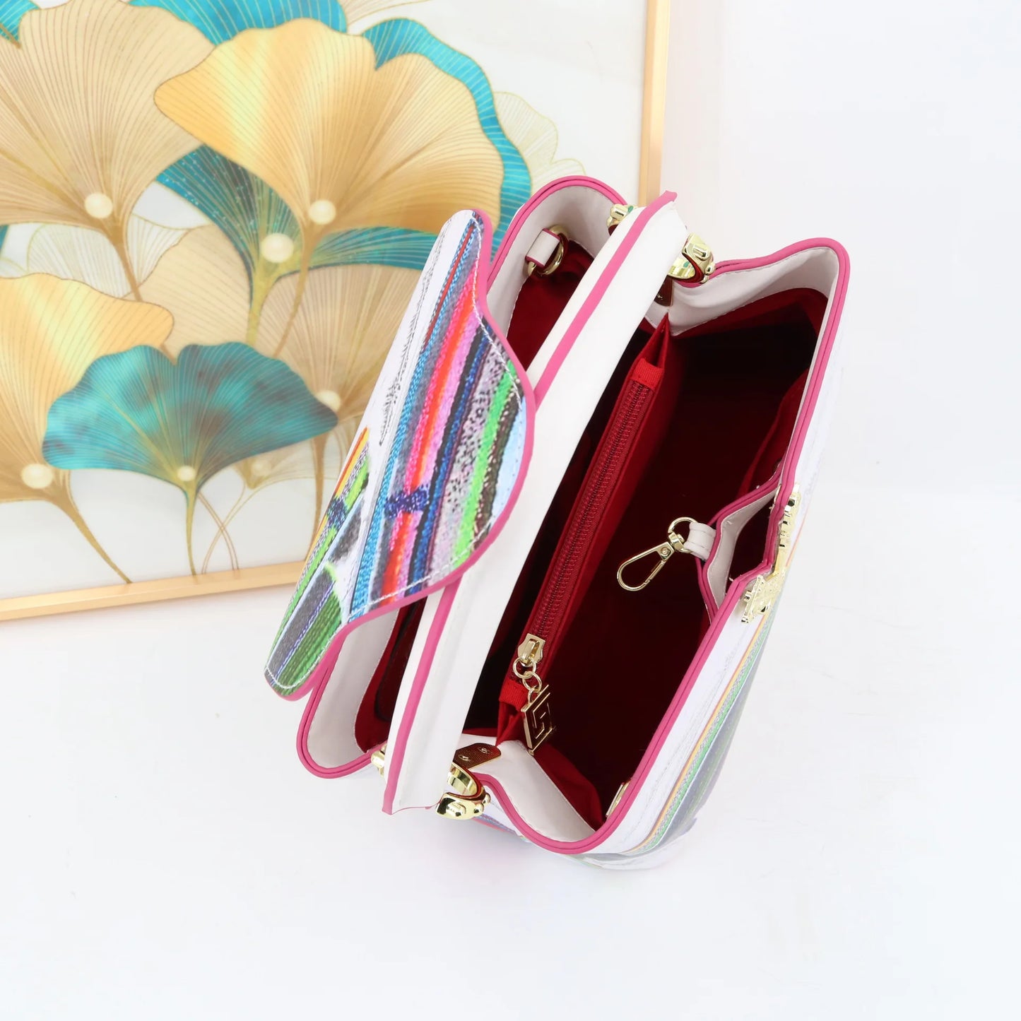 Ins Famous Fashion Classic Printed PU Leather Women's Handbags – Luxury Elegant Shoulder Crossbody Top Handle Bag
