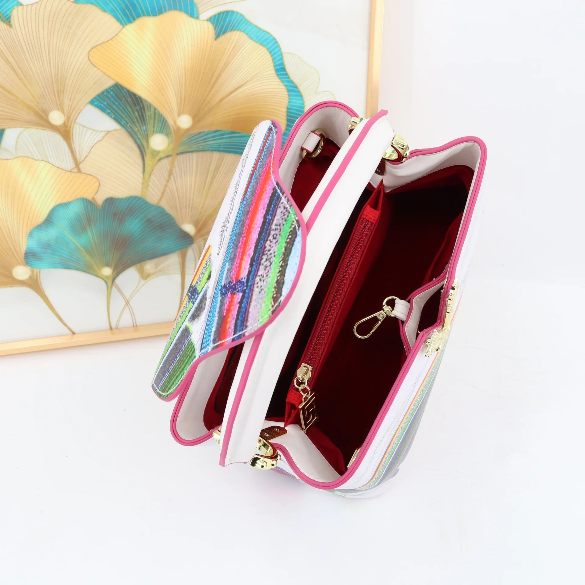 Ins Famous Fashion Classic Printed PU Leather Women's Handbags – Luxury Elegant Shoulder Crossbody Top Handle Bag