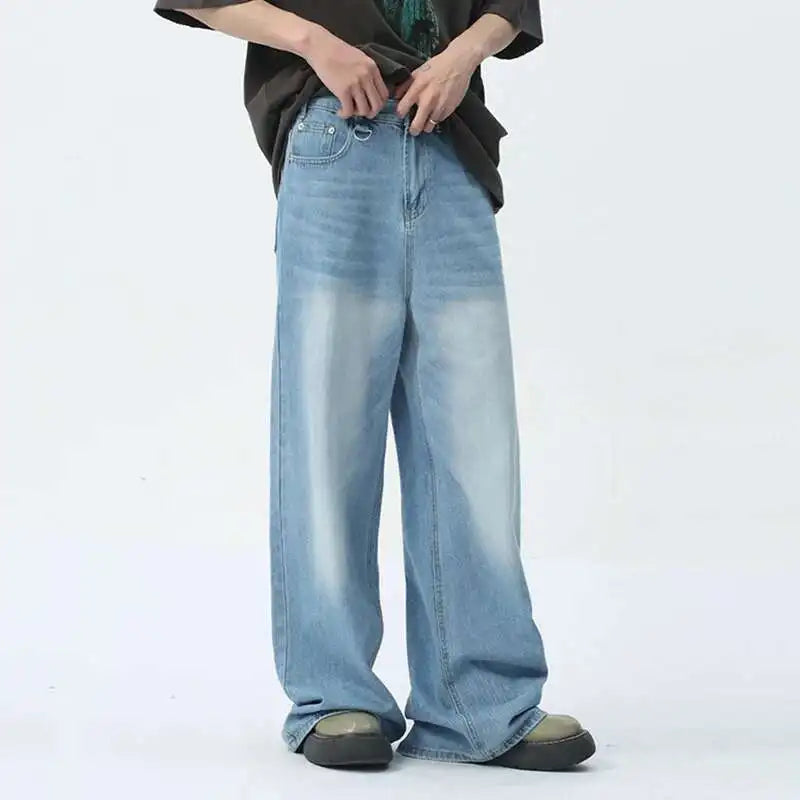 Vintage Camouflage Wide-Leg Men's Jeans
