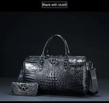 2024 New Cow Genuine Alligator Leather Travel Bags Luxury Men Large Capacity Portable Male Shoulder Bags Brand Travel Duffle Bag
