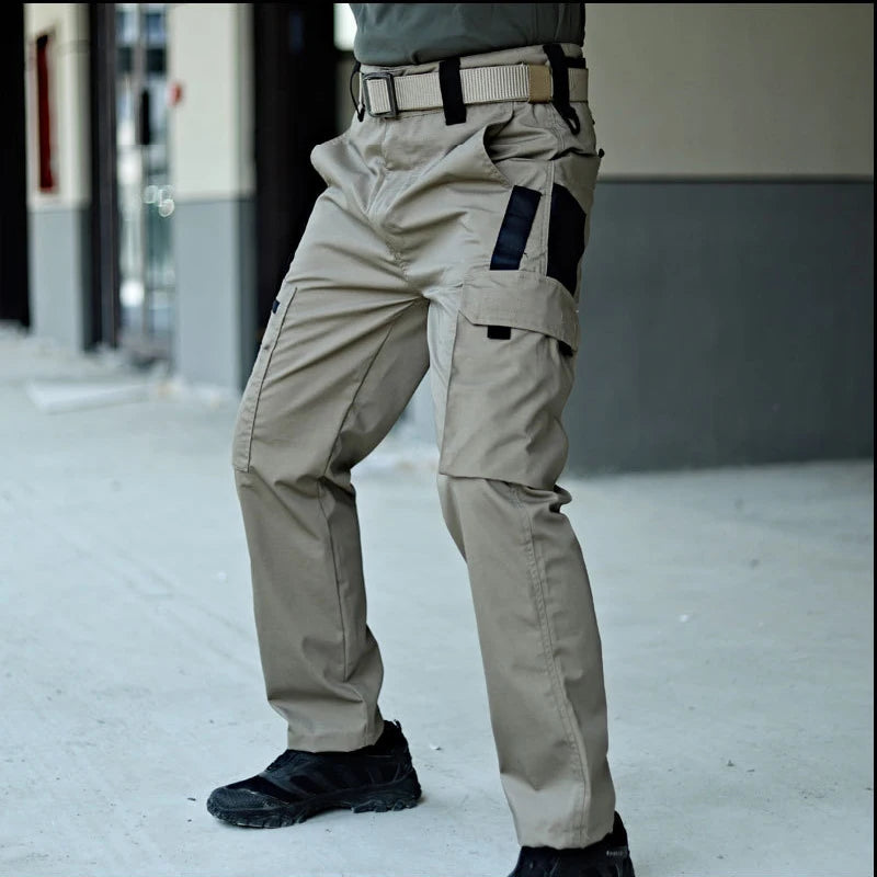 Men’s Waterproof Tactical Cargo Pants – Multi-Pocket Outdoor Work Trousers