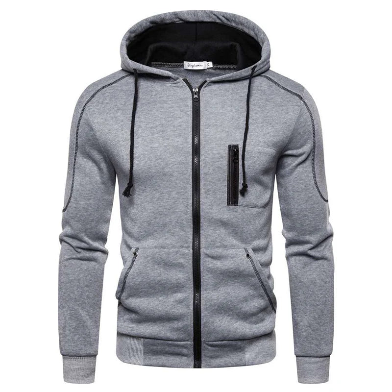 Men’s Fleece Zip-Up Hoodie with Pockets