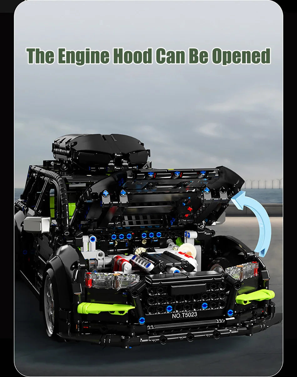 High-tech Expert 2896pcs Audied RS6 Touring Car Model Building Blocks MOC City Sport Car Travel SUV Vehicle Bricks Toys For Kids