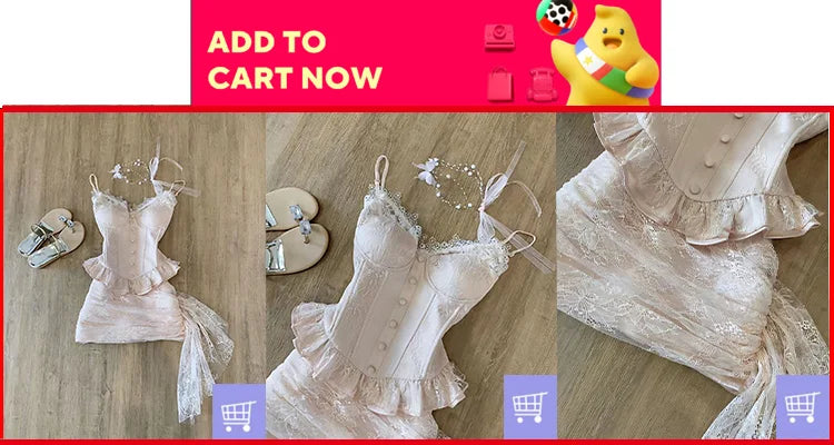 2026 Summer Sweet Pure Desire Style Party Outfit New Sexy Camisole Top + Bodycon Skirt Suit France Elegant Two Piece Set 2026
