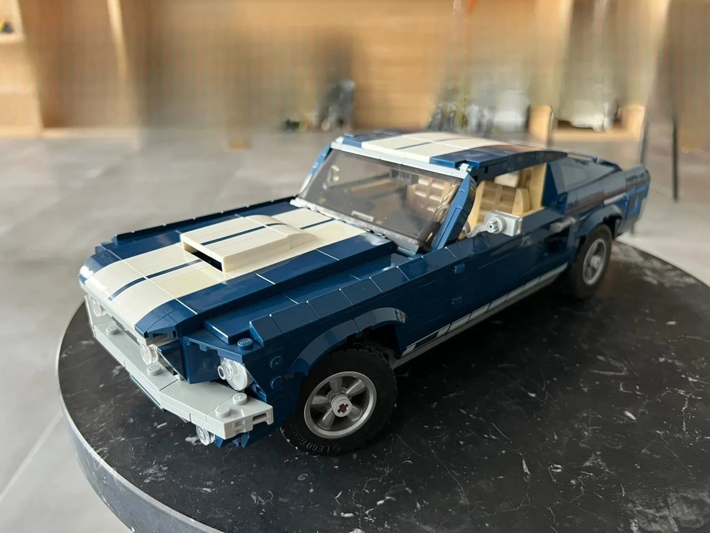 New MOC Blue and White Sports Car Building Model, Home Decor Display Ornament, Holiday & Birthday Gift
