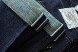 SAUCE ZHAN Mens Jeans Rainbow Sanforized Selvedge Denim Jeans Man Python Skin Labels Regular Fit 14 Oz