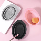 USA-Made Silicone Makeup Brush Cleaner Pad & Foldable Cleaning Bowl