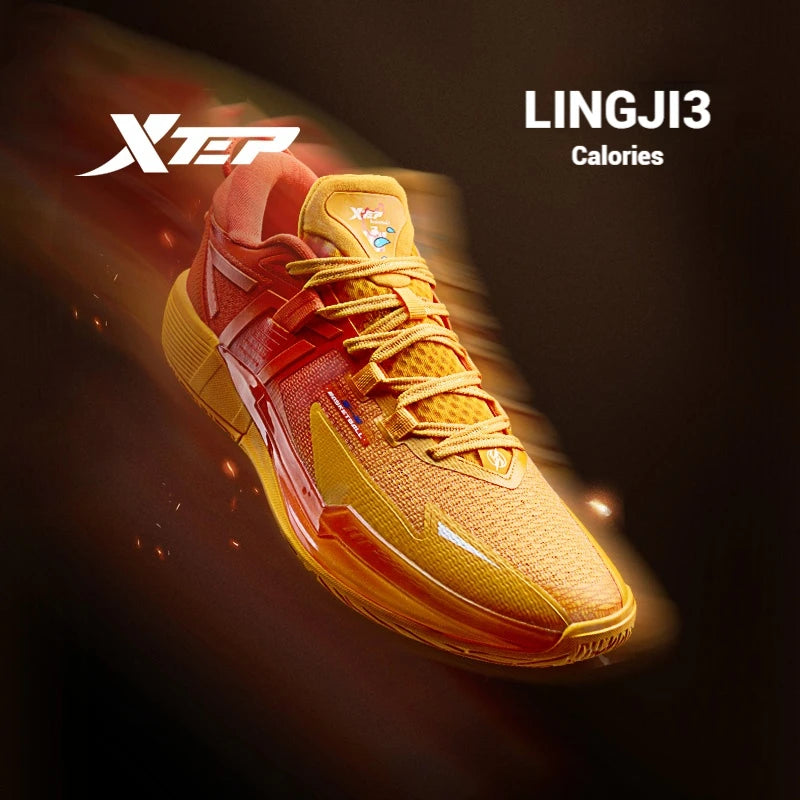 Xtep Ling Ji Men's Basketball Shoes 2025 Spring Rebound Breathable Men's Sports Shoes Marathon Carbon Sneakers 875219120003