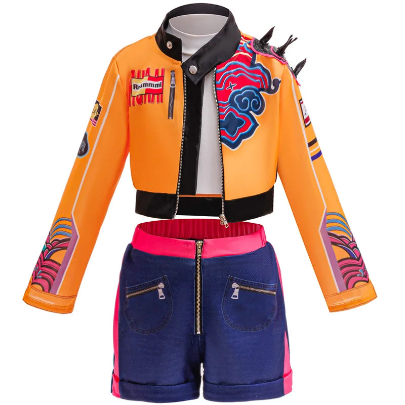 Girl's 4-Piece Pop Star Devil Hunter Costume Set