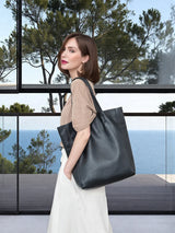 2025 New Women Bag Female Luxury Fashion Shoulder Bags Lady Soft 100% Cowhide Genuine Leather Niche Design Tote Bucket Handbag